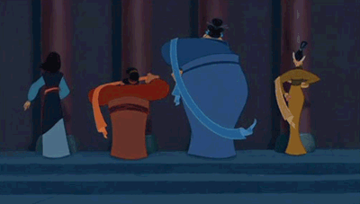 GIF animado (83069) Mulan guerreros bailando