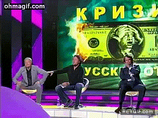 GIF animado (87468) Multimillonarios rusos peleandose en television