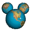 GIF animado (80640) Mundo forma mickey mouse