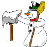GIF animado (85416) Muneco nieve abriendo buzon