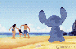 GIF animado (82955) Nany lilo david stitch playa