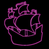 GIF animado (78467) Neon de un galeon
