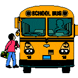 GIF animado (77495) Nino subiendo al autobus escolar