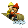GIF animado (79606) Ninos en un trineo