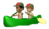 GIF animado (78324) Ninos en una canoa