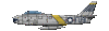 GIF animado (78025) North american f sabre volando