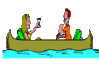GIF animado (78327) Pareja remando en una canoa