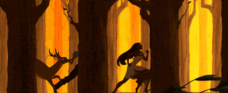 GIF animado (83406) Pocahontas john smith corriendo