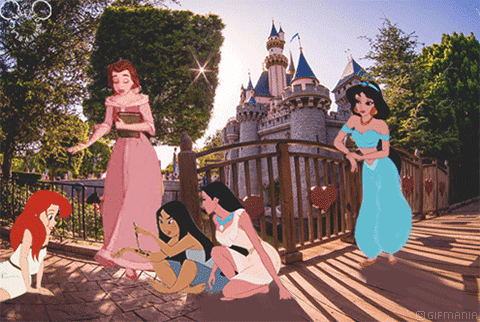 GIF animado (84567) Princesas disneylandia