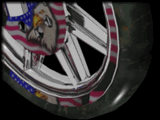 GIF animado (79374) Rueda de harley davidson con bandera americana