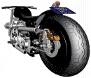 GIF animado (79377) Rueda de moto custom
