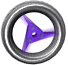 GIF animado (79427) Rueda de moto morada girando