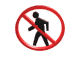 GIF animado (79124) Senal de prohibido peatones