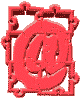 GIF animado (85251) Signo arroba color rojo