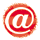 GIF animado (85252) Signo arroba color rojo