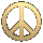 GIF animado (86445) Simbolo paz dorado