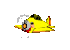 GIF animado (78184) Simpatico avion amarillo
