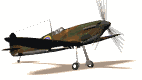 Imagen GIF de Supermarine spitfire aterrizado animado