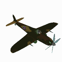 GIF animado (78050) Supermarine spitfire desde arriba