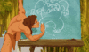 GIF animado (83694) Tarzan dibujando