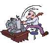 GIF animado (76034) Tecnico enfadado