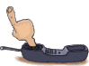 GIF animado (76659) Telefono inalambrico mano