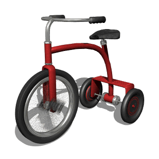 GIF animado (79599) Triciclo pedaleando solo