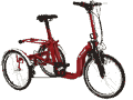 GIF animado (79601) Triciclo plegable rojo