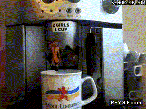 GIF animado (89728) Two girls one cup of coffee