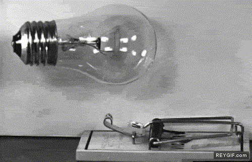 GIF animado (89012) Y la bombilla cayo en la trampa