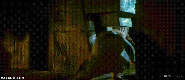GIF animado (92039) A indiana jones no se le cayo el gorro en esta escena se lo lanzaron