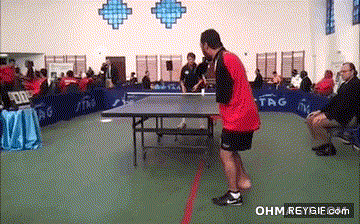 GIF animado (91978) Ah que tu necesitas brazos para jugar a ping pong