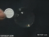 GIF animado (93656) Asi es cuando metes una aspirina efervescente dentro de agua en gravedad cero