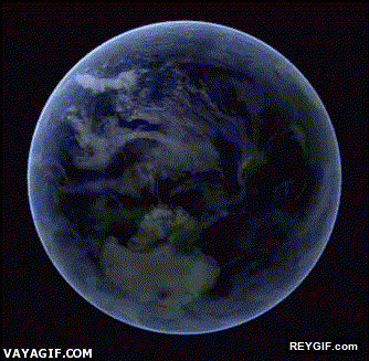 GIF animado (93180) Auroras australes vistas desde el espacio
