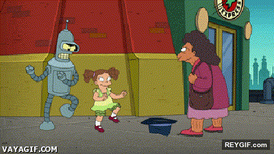 GIF animado (93340) Bender sabe como ganarse la vida
