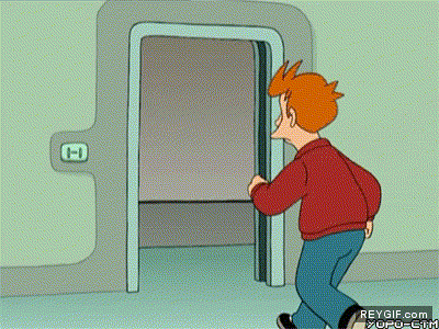 GIF animado (92703) Cada vez que quiero entrar a un ascensor