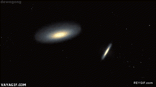 GIF animado (90486) Choque de galaxias