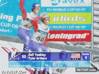 GIF animado (93197) Crees que es posible fusionar el ski jumping con el futbol americano