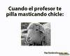 GIF animado (93788) Cuando el profesor te pilla comiendo chicle
