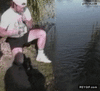 GIF animado (91206) Dices que eres un gran pescador aprende papanatas