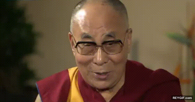 GIF animado (95302) El dalai lama imitando a donald trump
