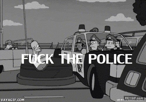 GIF animado (92047) Fuck the police homers style