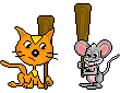 GIF animado (111056) Gato y raton