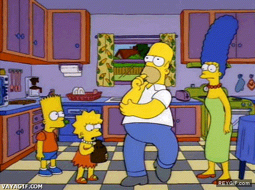 GIF animado (91336) Homer ya habia inventado el paso de gentleman