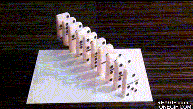 GIF animado (90502) Ilusion optica con fichas de domino