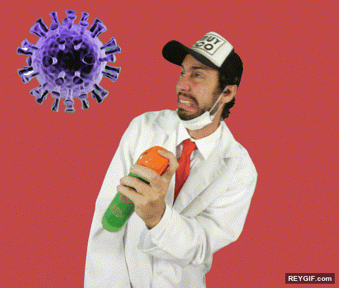 GIF animado (94413) Intentando matar el virus coronavirus