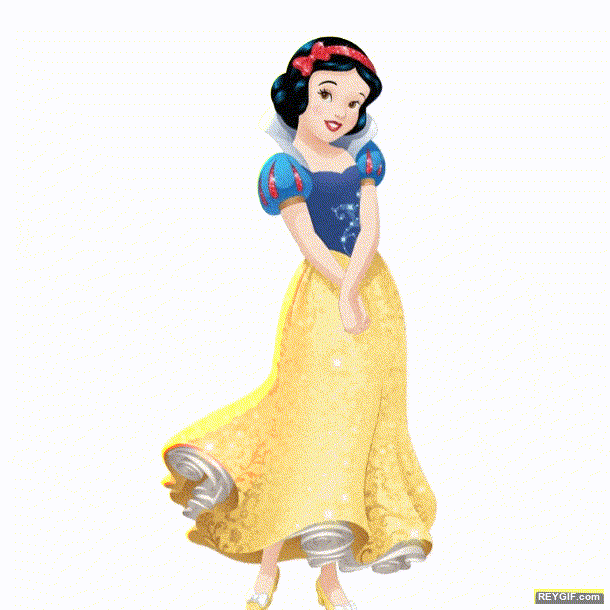 GIF animado (96477) La evolucion de las princesas disney en un solo gif