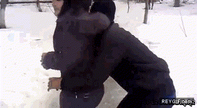 GIF animado (91774) Llave de lucha libre en la nieve