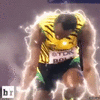 GIF animado (95389) Lo que en verdad no vemos en las carreras de bolt