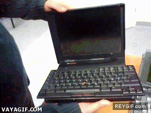 GIF animado (91059) Ordenador portatil ibm de 1993